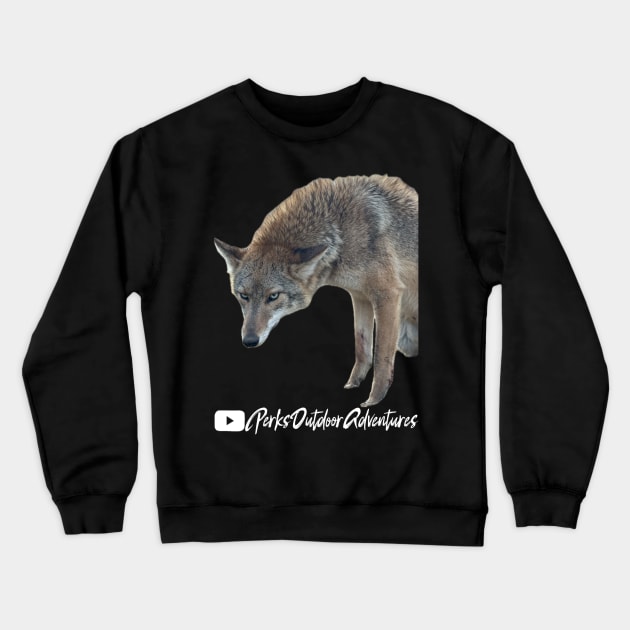 Coyote stuck in a trap! Crewneck Sweatshirt by Perks Outdoor Adventures